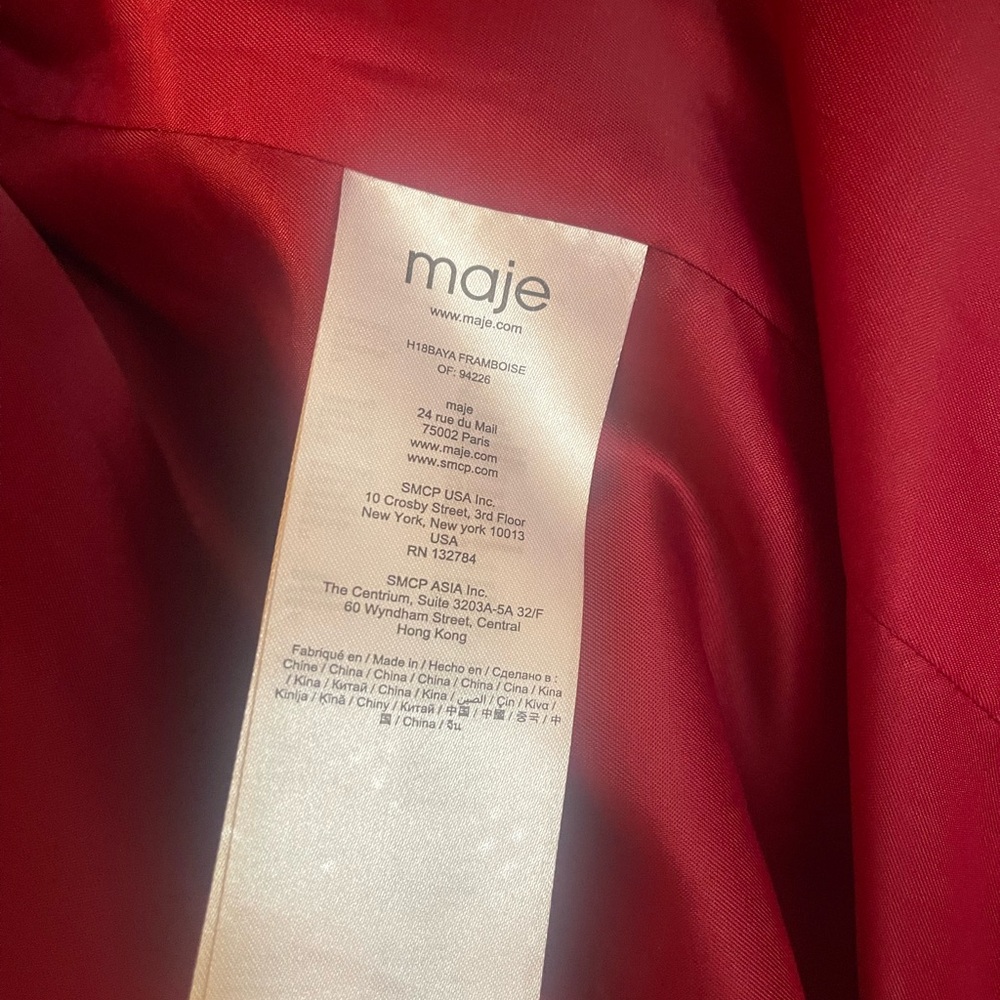 Maje Red Jacket - Picture 4 of 4